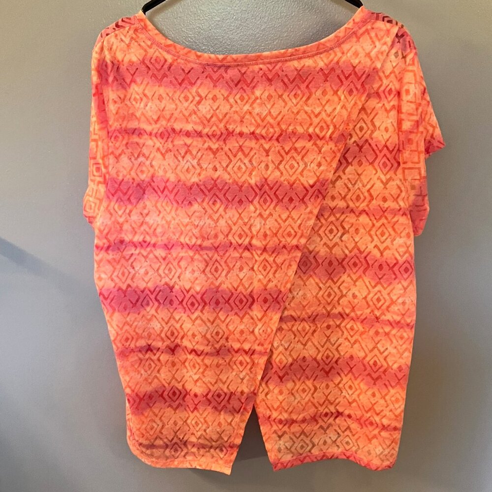 Exertek Womens Petite Open Back Athletic Top Pink/Orange Size PXL NWT - Picture 7 of 7